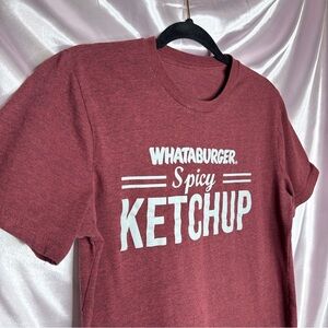 Whataburger Spicy Ketchup Women’s tee Sz M no size tags